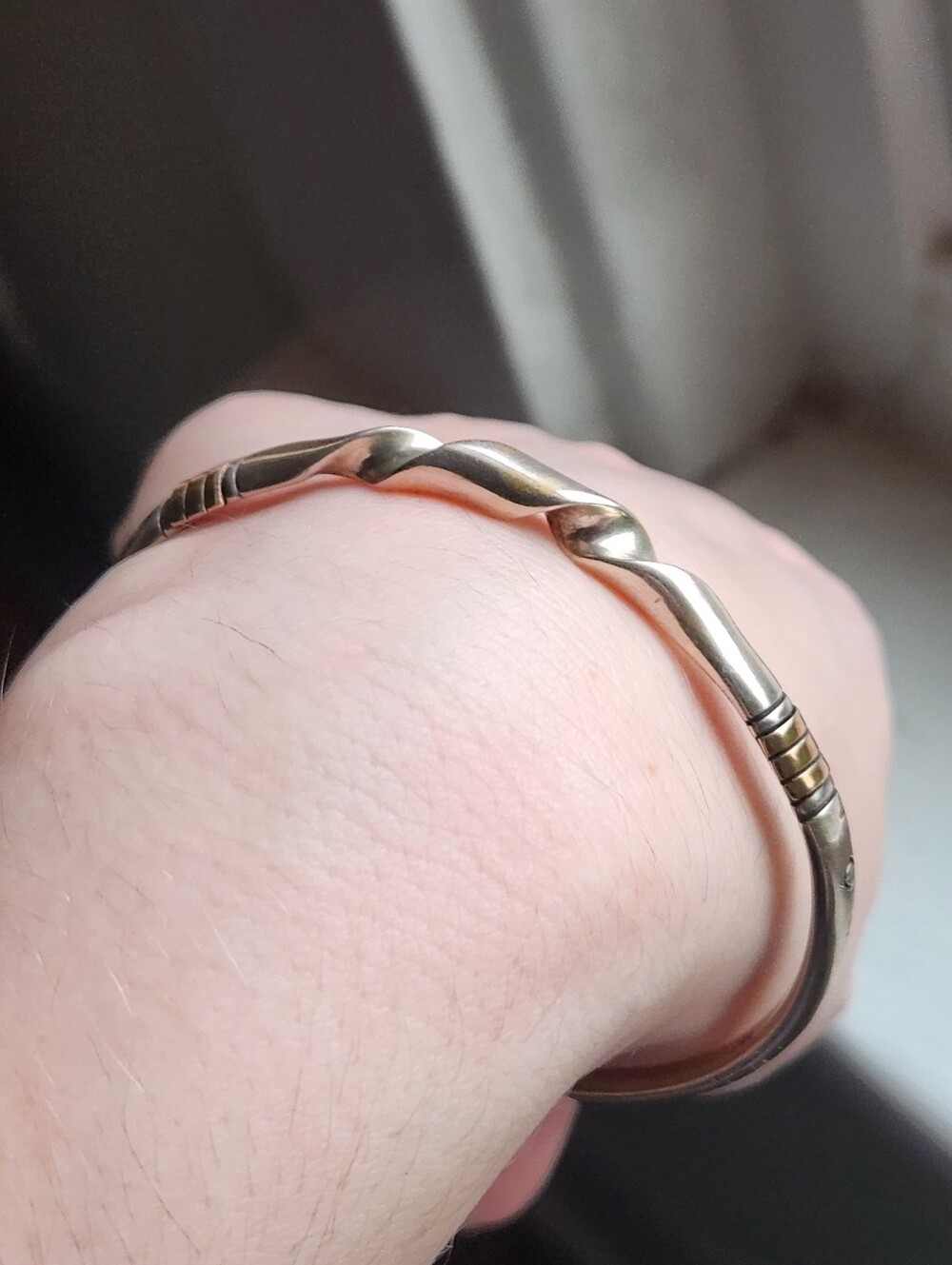 STERLING 14K RODERICK & MARILYN TENORIO CAROLYN POLLACK RELIOS CUFF BRACELET - Picture 4 of 12